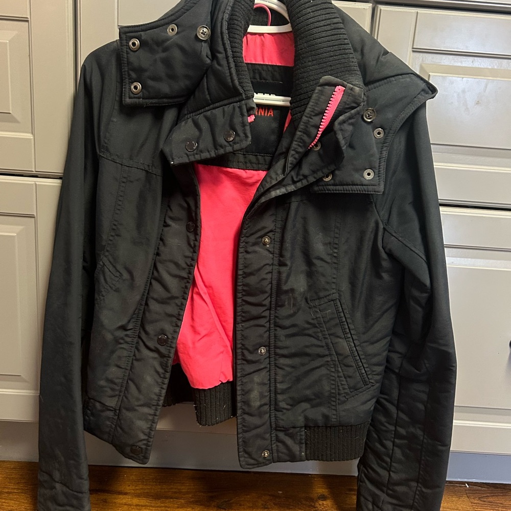 Hollister Navy Blue Winter Jacket Size XS